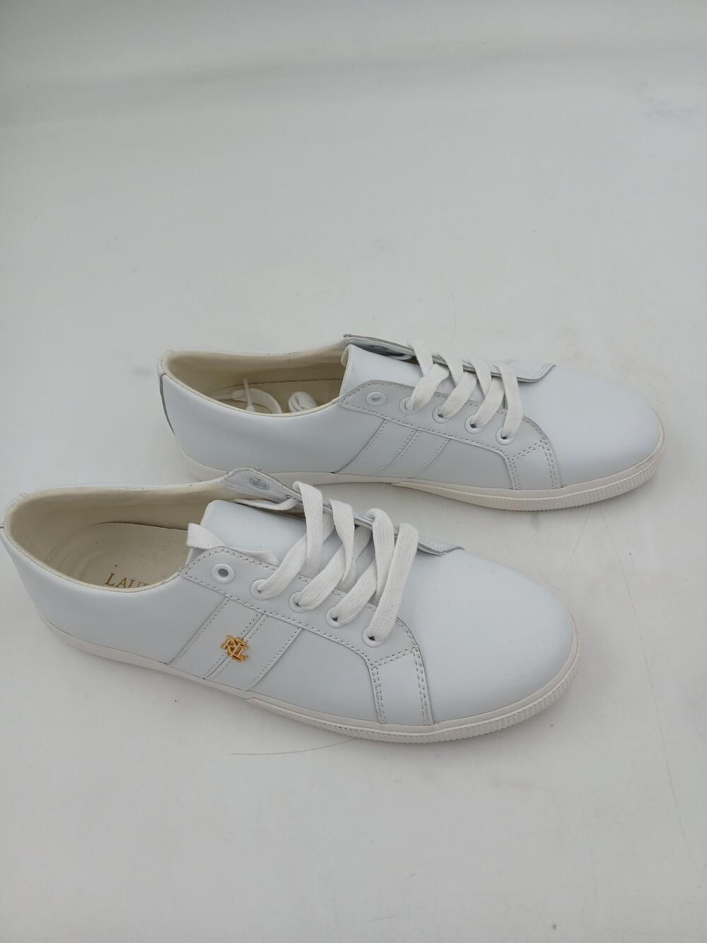 Lauren Ralph Lauren Janson II Shoes Womens Size 10 White Leather Sneakers Casual